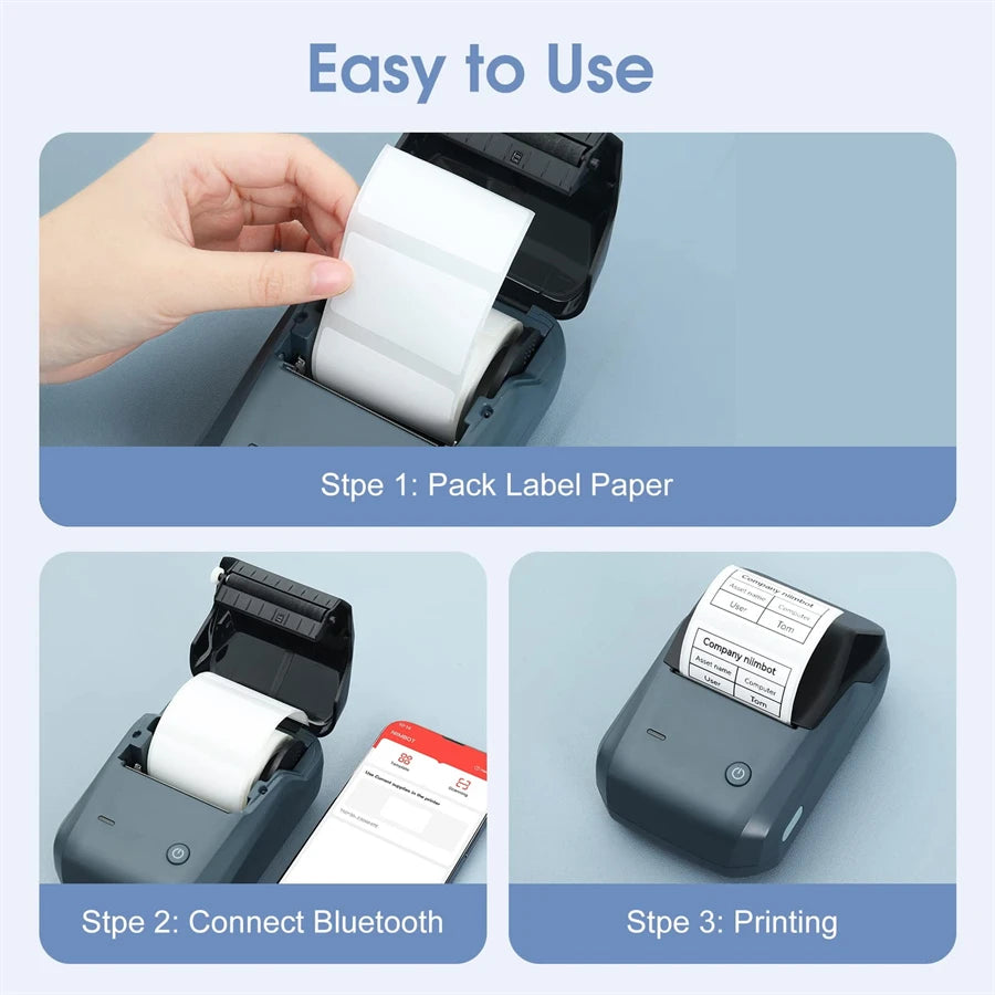 Mini Portable Self-Adhesive Sticker Label Maker Pocket Printer Labeling Machine